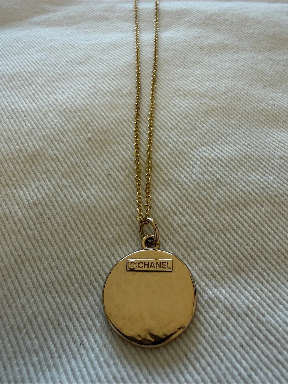 Chanel button Pendant Necklace